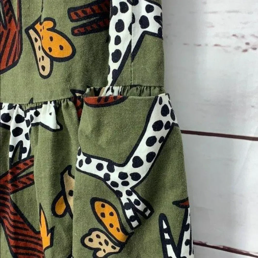 Vintage C.C. Company Women's Cottage Core Animal Print‎ Skirt Set Size Small